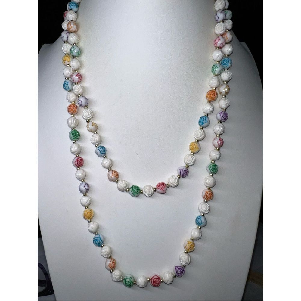 Vintage Colorful Beaded Necklace